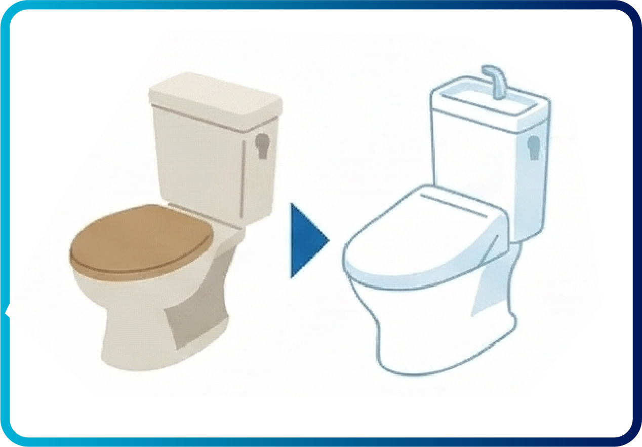 既存トイレの交換